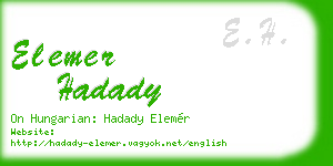 elemer hadady business card